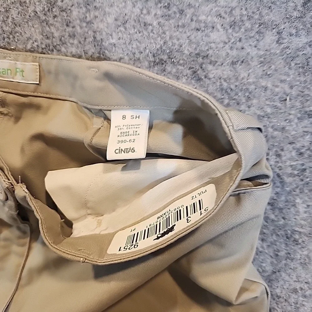 Lot of 3‎ Cintas Susan Fit Work Pants Women's Size 8 SH Beige Flat Front